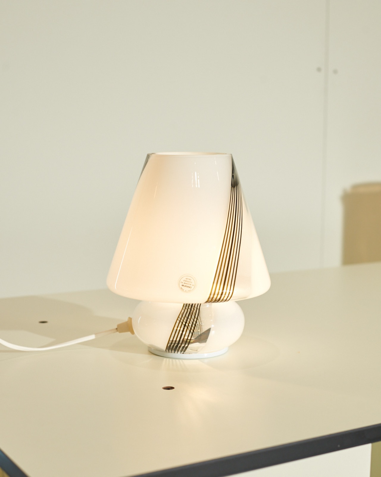 #10315 / Murano Mushroom Table Lamp 70s